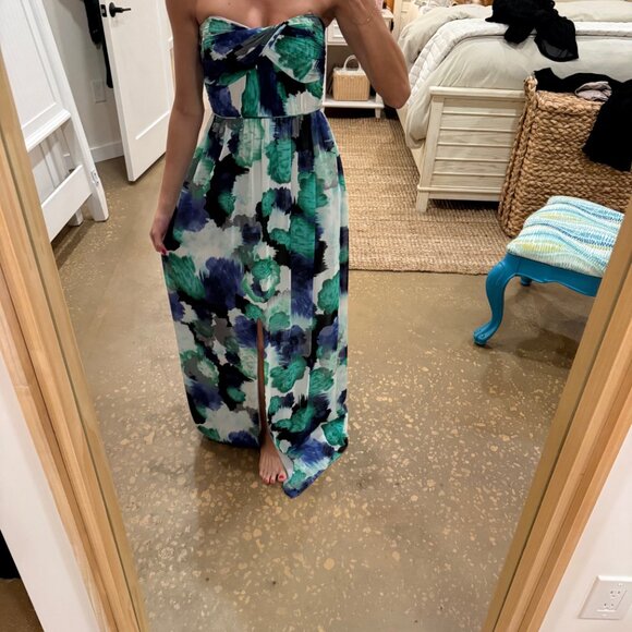 Shoshanna Strapless Multi-Colored Floral Maxi Dress - Picture 5 of 9